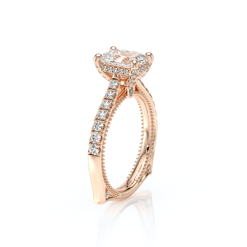 Verragio Halo Emerald Engagement Ring