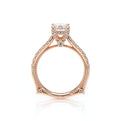 Vanguard-2208EM-14K Rose Gold Emerald