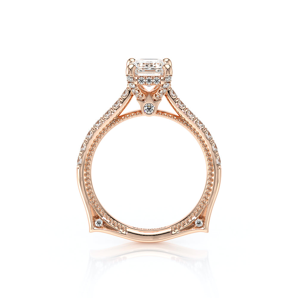 Vanguard-2208EM-14K Rose Gold Emerald