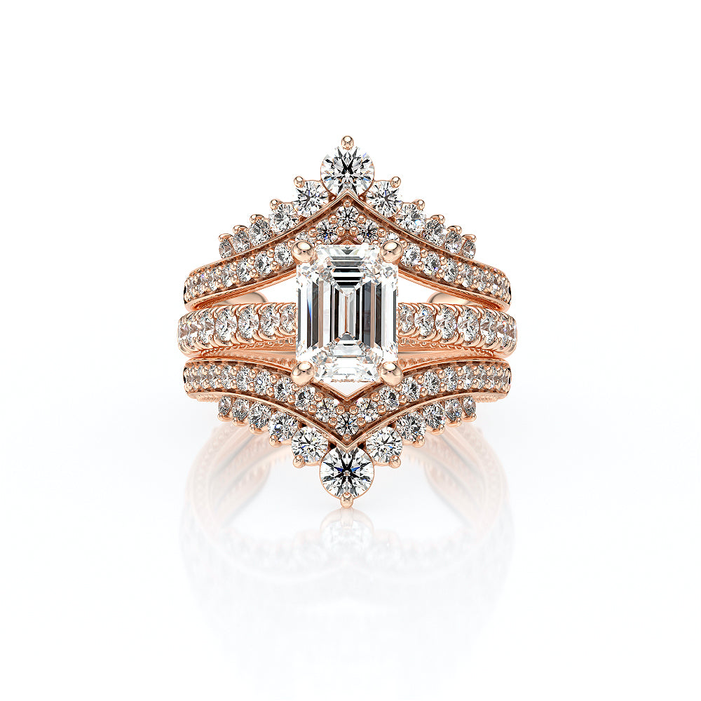 Vanguard-2208EM-18K Rose Gold Emerald