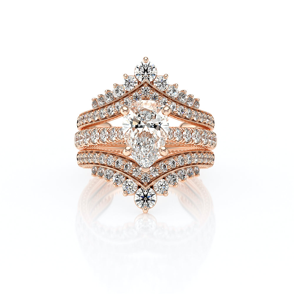 Vanguard-2208PS-14K Rose Gold Pear