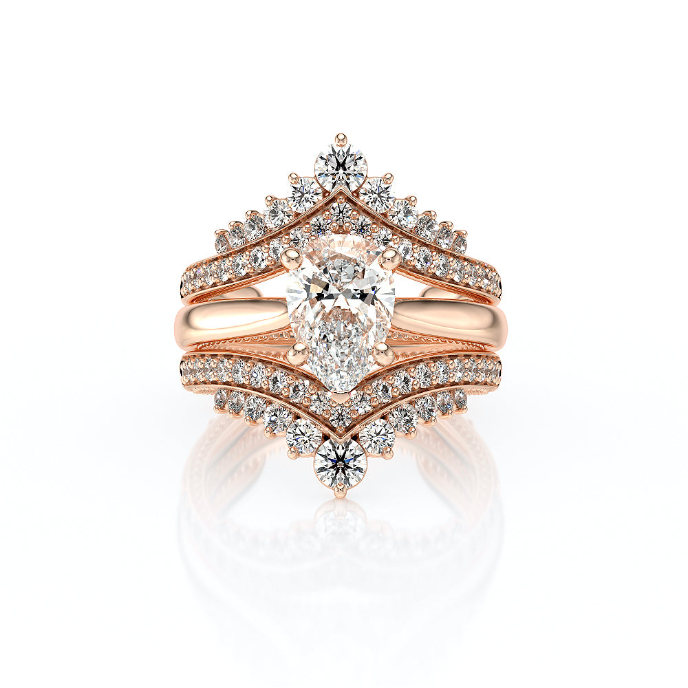 Vanguard-2208ps-S-18k Rose Gold Pear