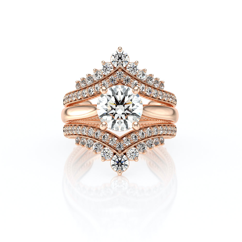 Vanguard-2208r-S-14k Rose Gold Round