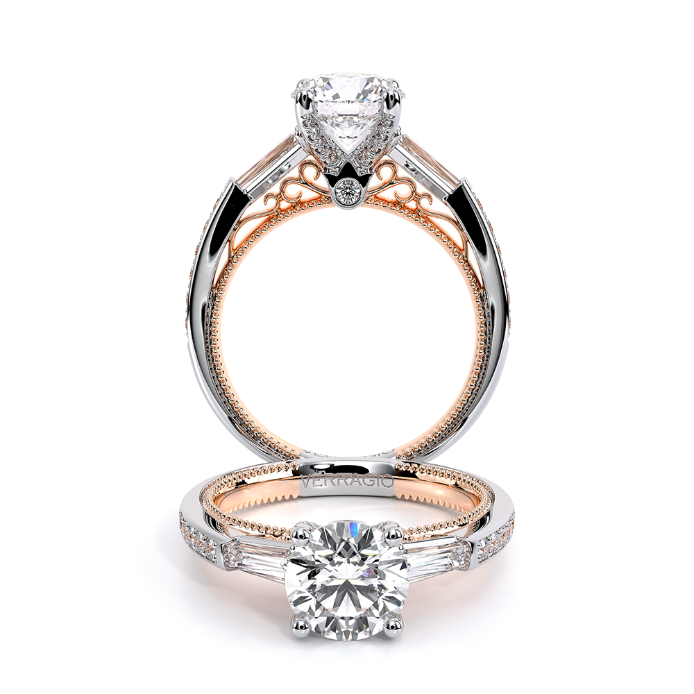 Verragio Three-Stone Round Engagement Ring