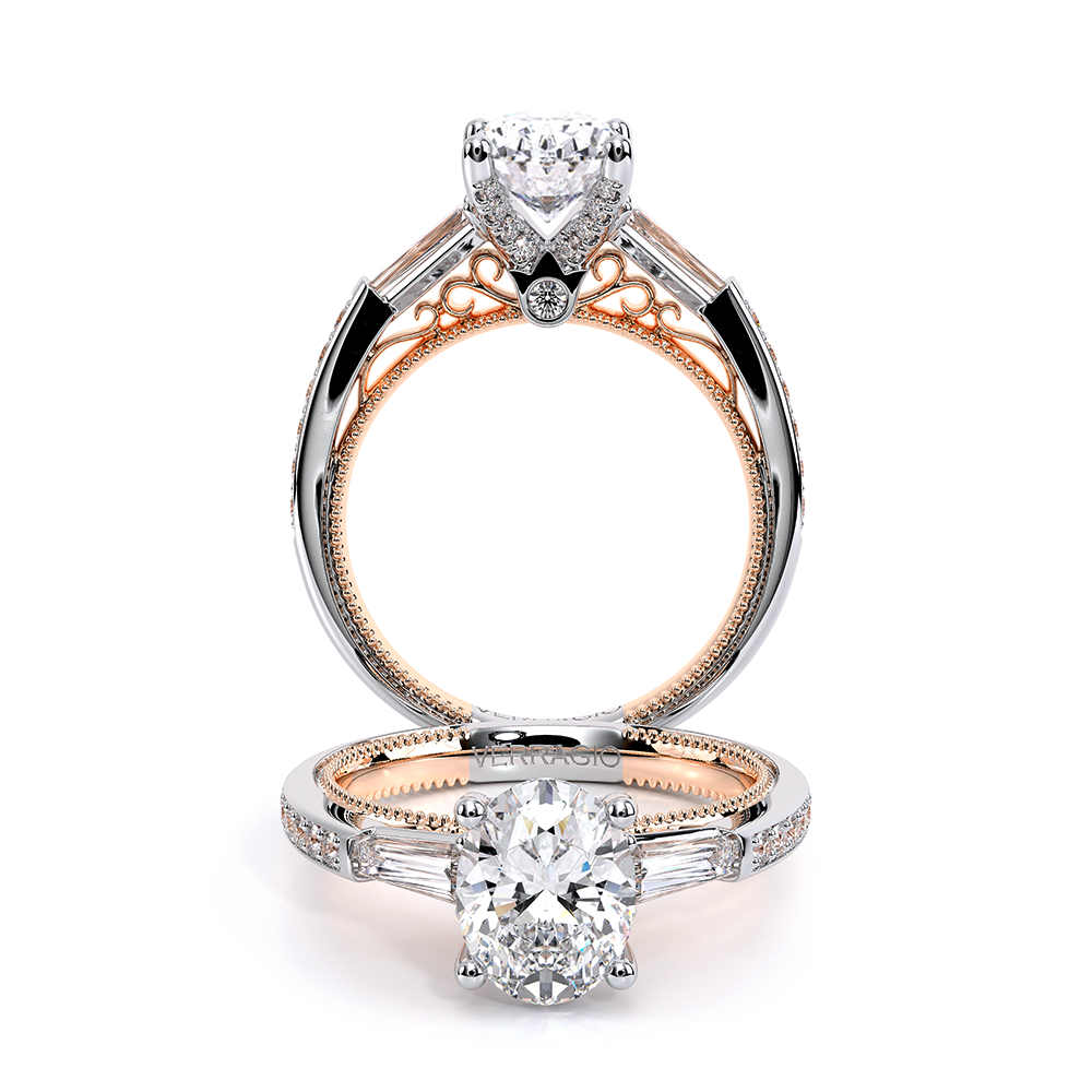 Verragio Three-Stone Oval Engagement Ring
