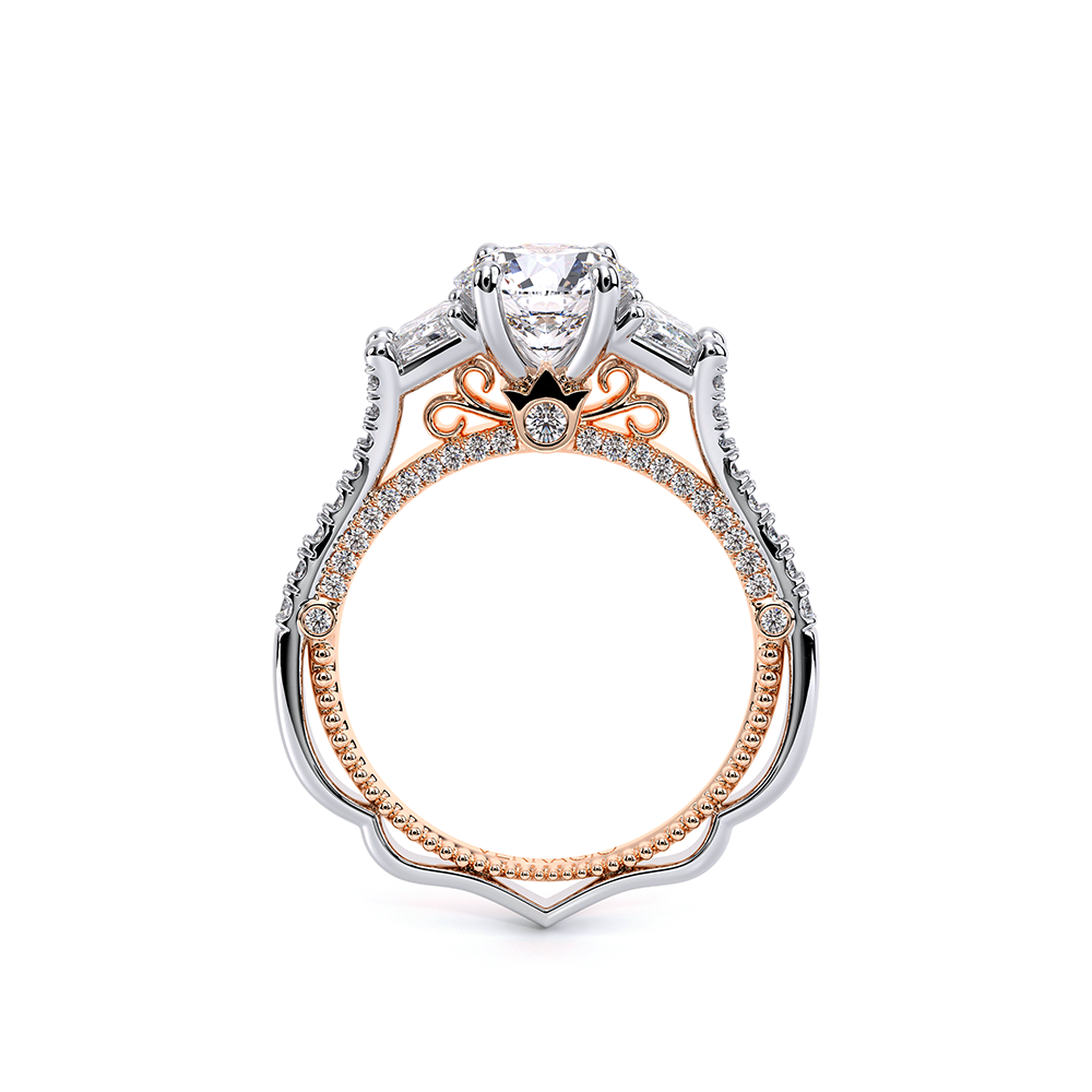 Verragio Three-Stone Round Engagement Ring