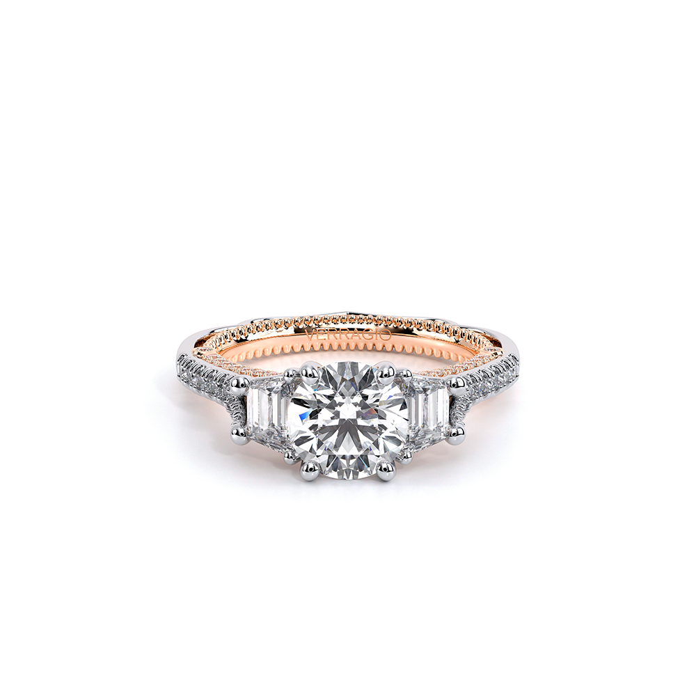 Verragio Three-Stone Round Engagement Ring