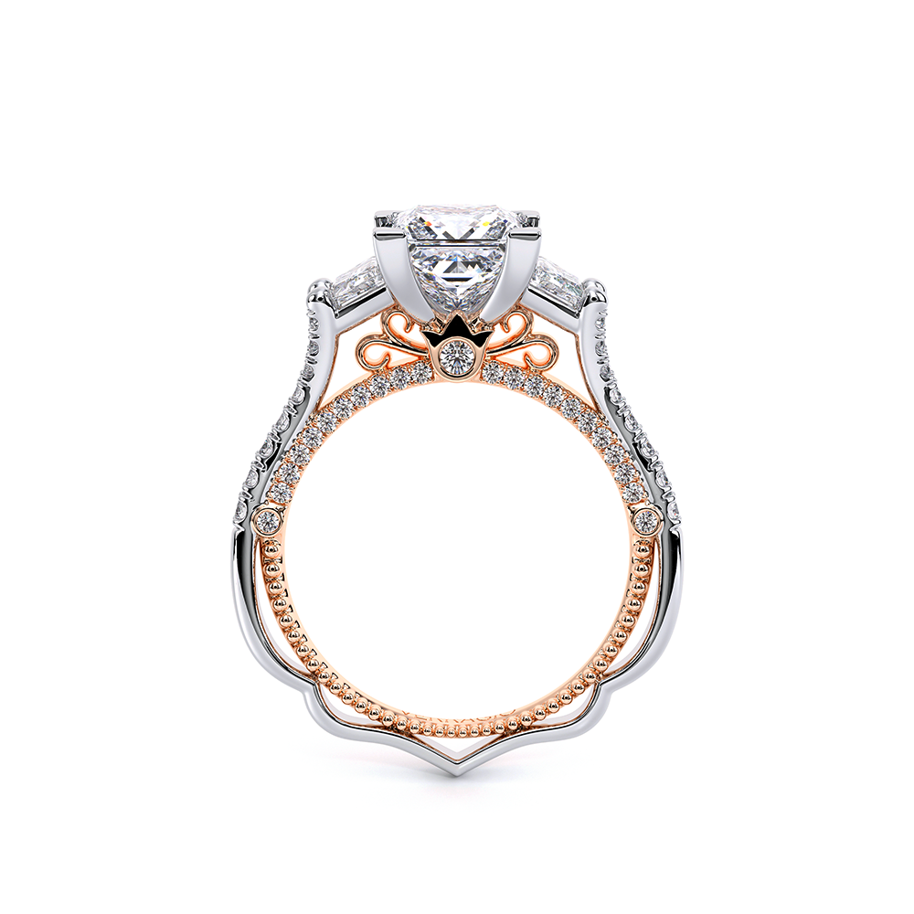 Verragio Three-Stone Princess Engagement Ring