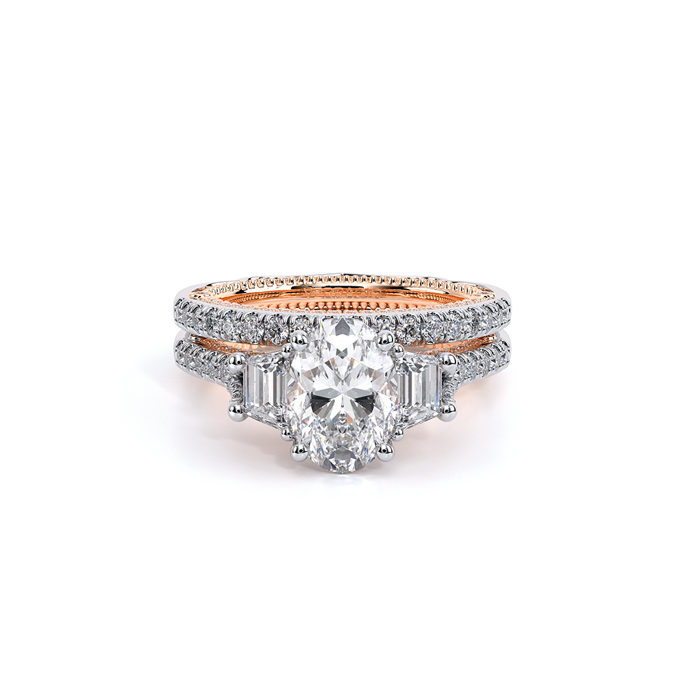 Verragio Three-Stone Oval Engagement Ring