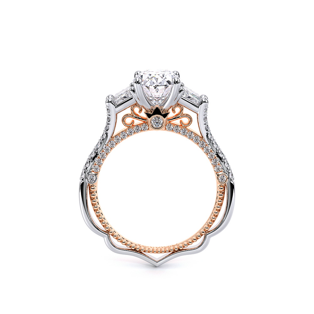 Verragio Three-Stone Oval Engagement Ring