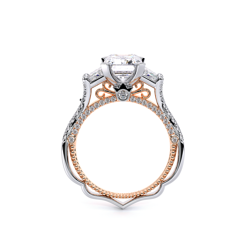 Verragio Three-Stone Emerald Engagement Ring