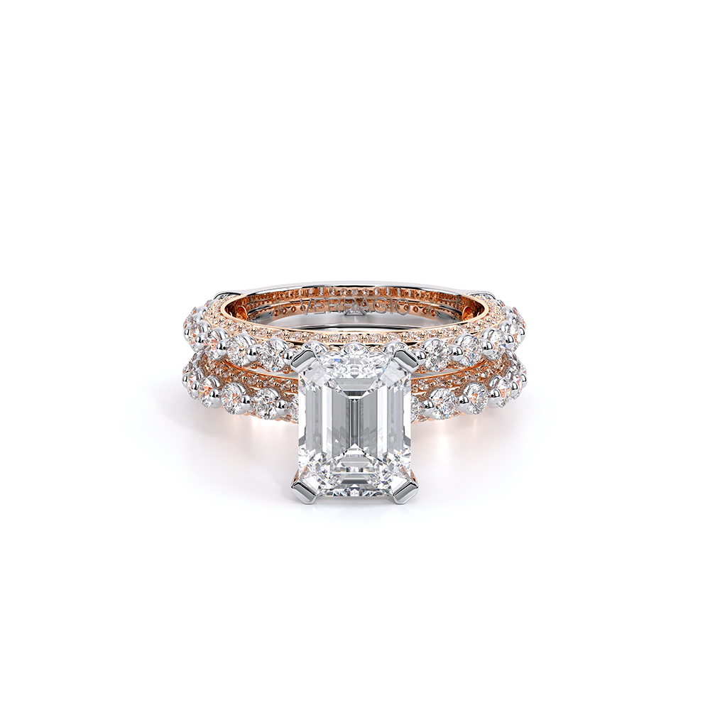 Verragio Pave Emerald Engagement Ring