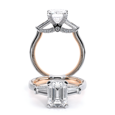 Verragio Three-Stone Emerald Engagement Ring