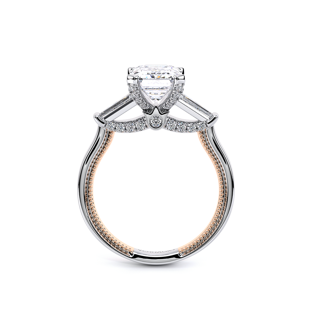 Verragio Three-Stone Emerald Engagement Ring