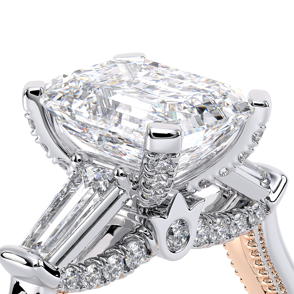 Verragio Three-Stone Emerald Engagement Ring