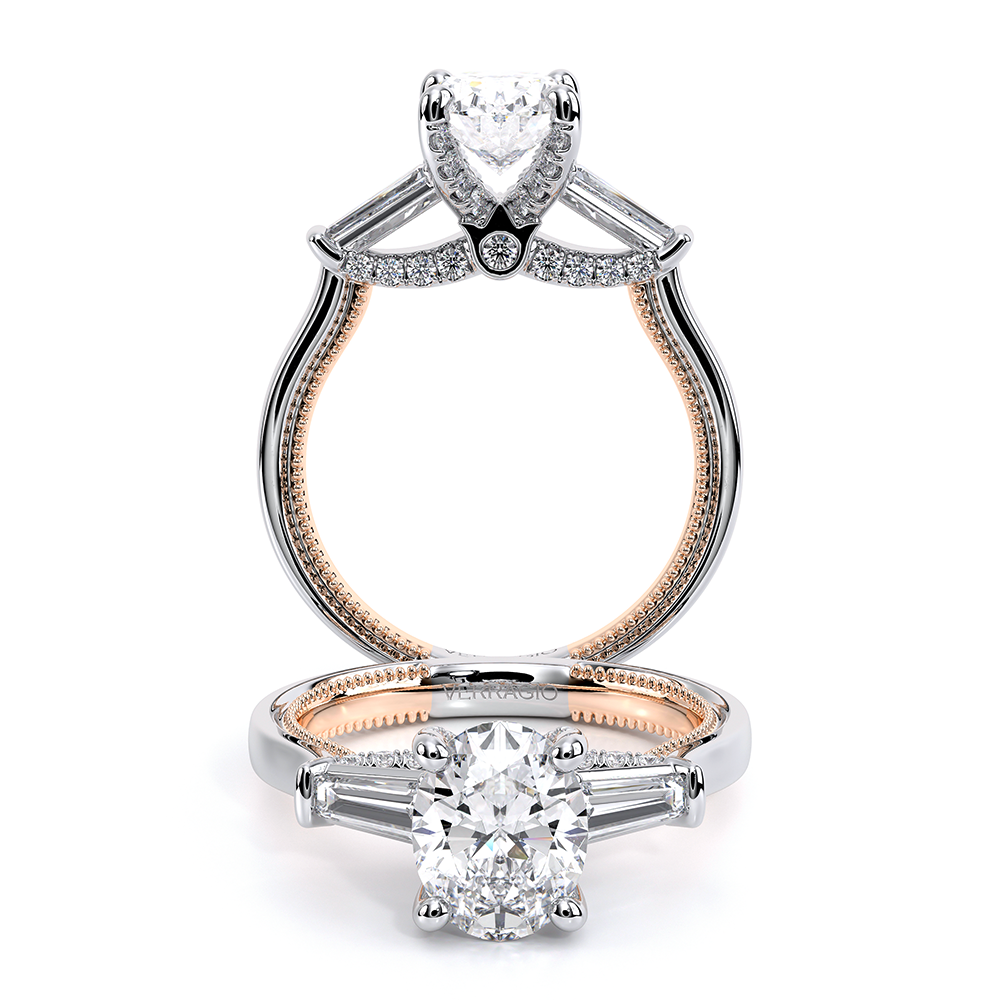 Verragio Three-Stone Oval Engagement Ring