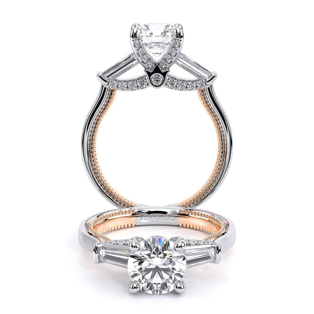 Verragio Three-Stone Round Engagement Ring
