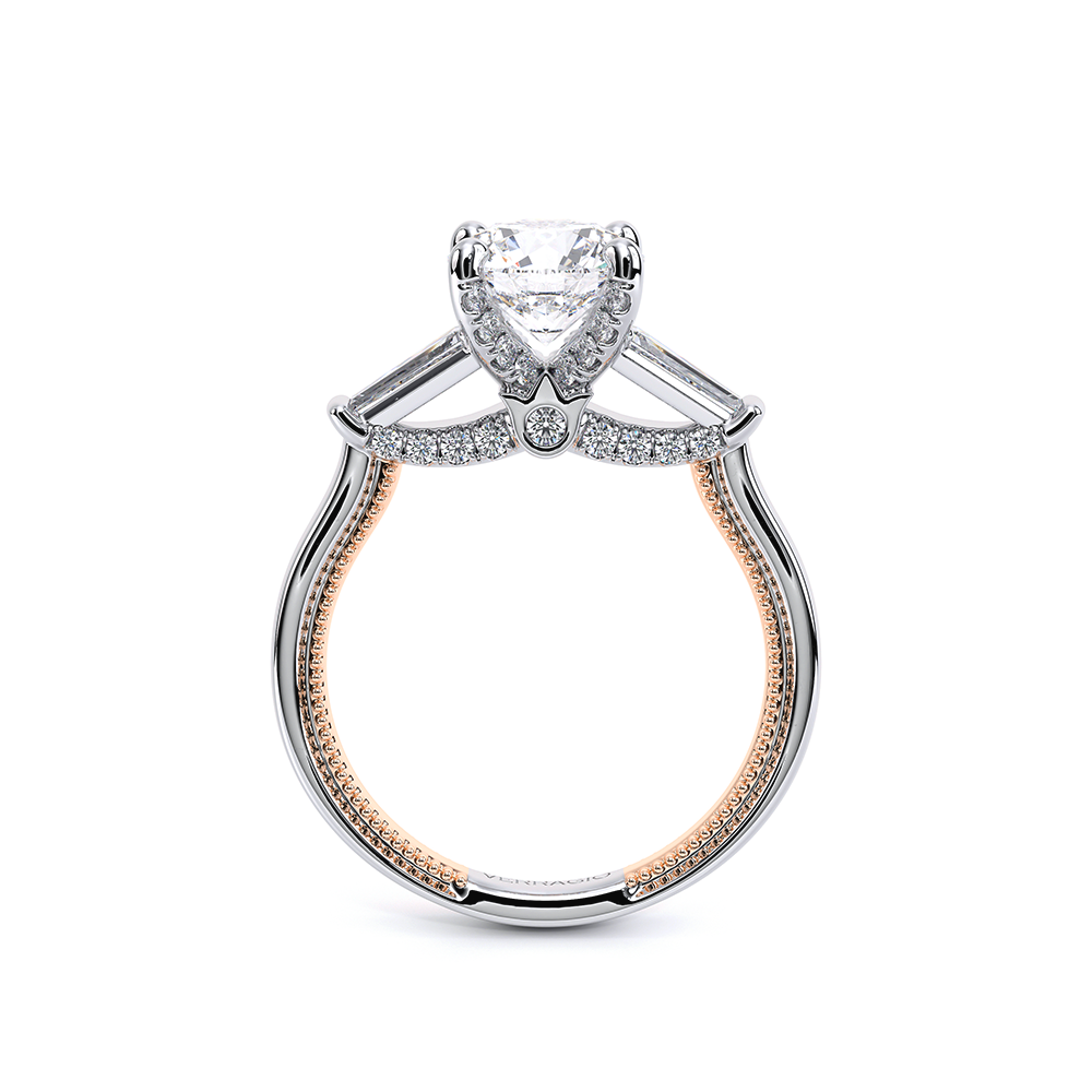 Verragio Three-Stone Round Engagement Ring