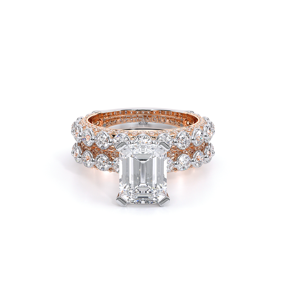 Verragio Pave Emerald Engagement Ring