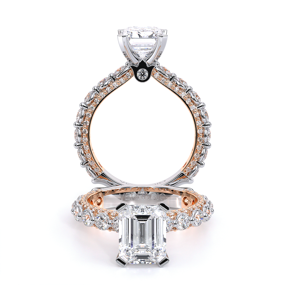 Verragio Pave Emerald Engagement Ring