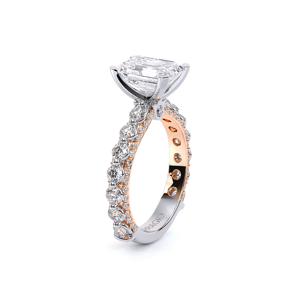 Verragio Pave Emerald Engagement Ring