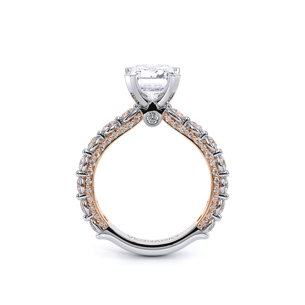 Verragio Pave Emerald Engagement Ring