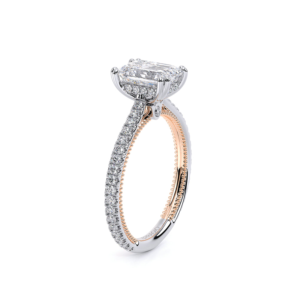 Renaissance-992EM13-18K Two Tone Emerald