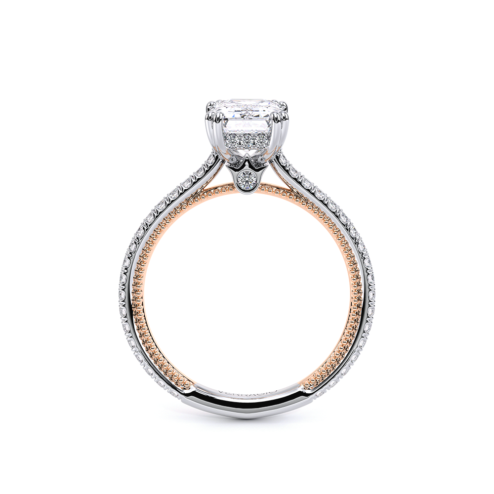 Verragio Pave Emerald Engagement Ring