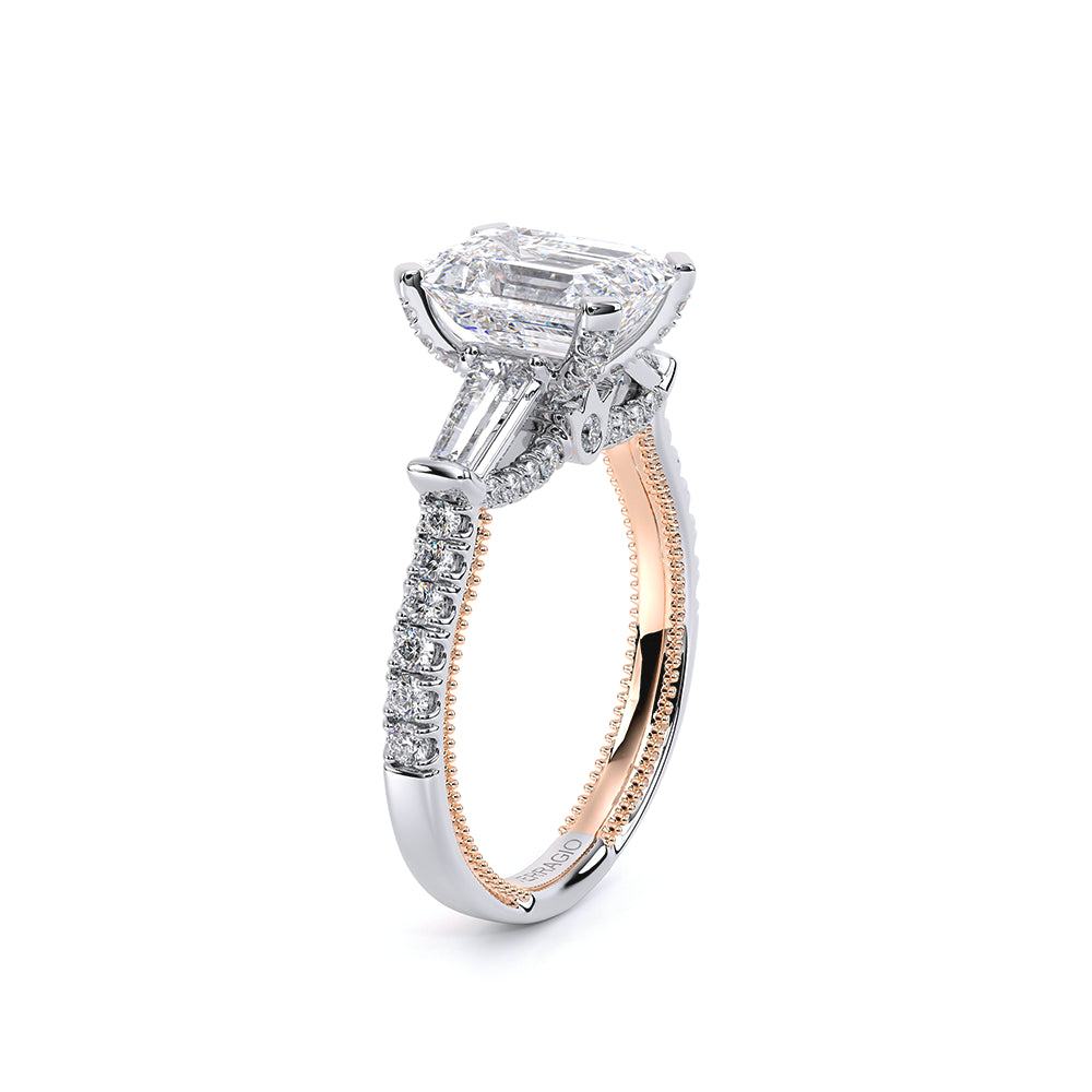 Renaissance-991EM15-18K Two Tone Emerald