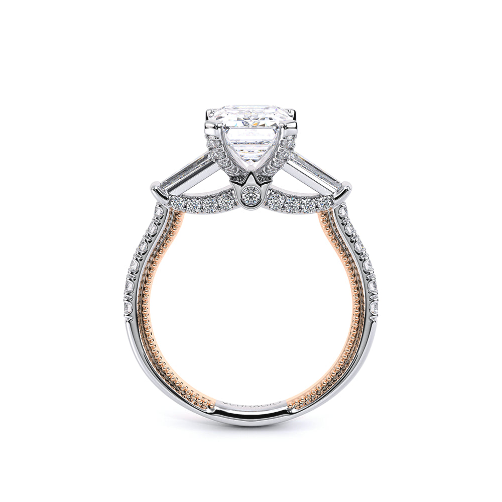 Renaissance-991EM15-18K Two Tone Emerald