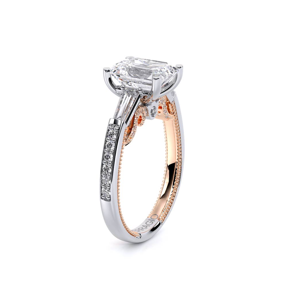 Verragio Three-Stone Emerald Engagement Ring