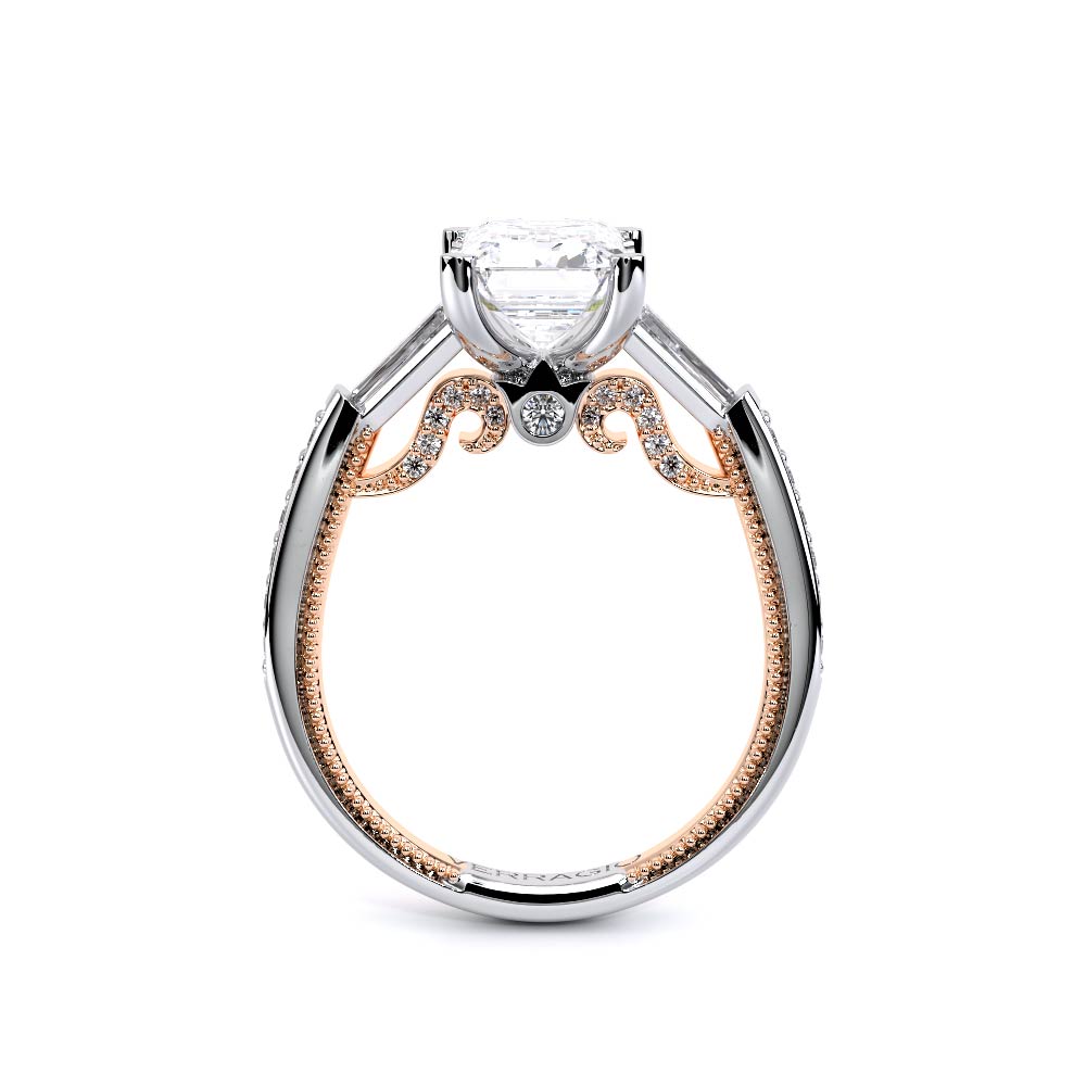 Verragio Three-Stone Emerald Engagement Ring