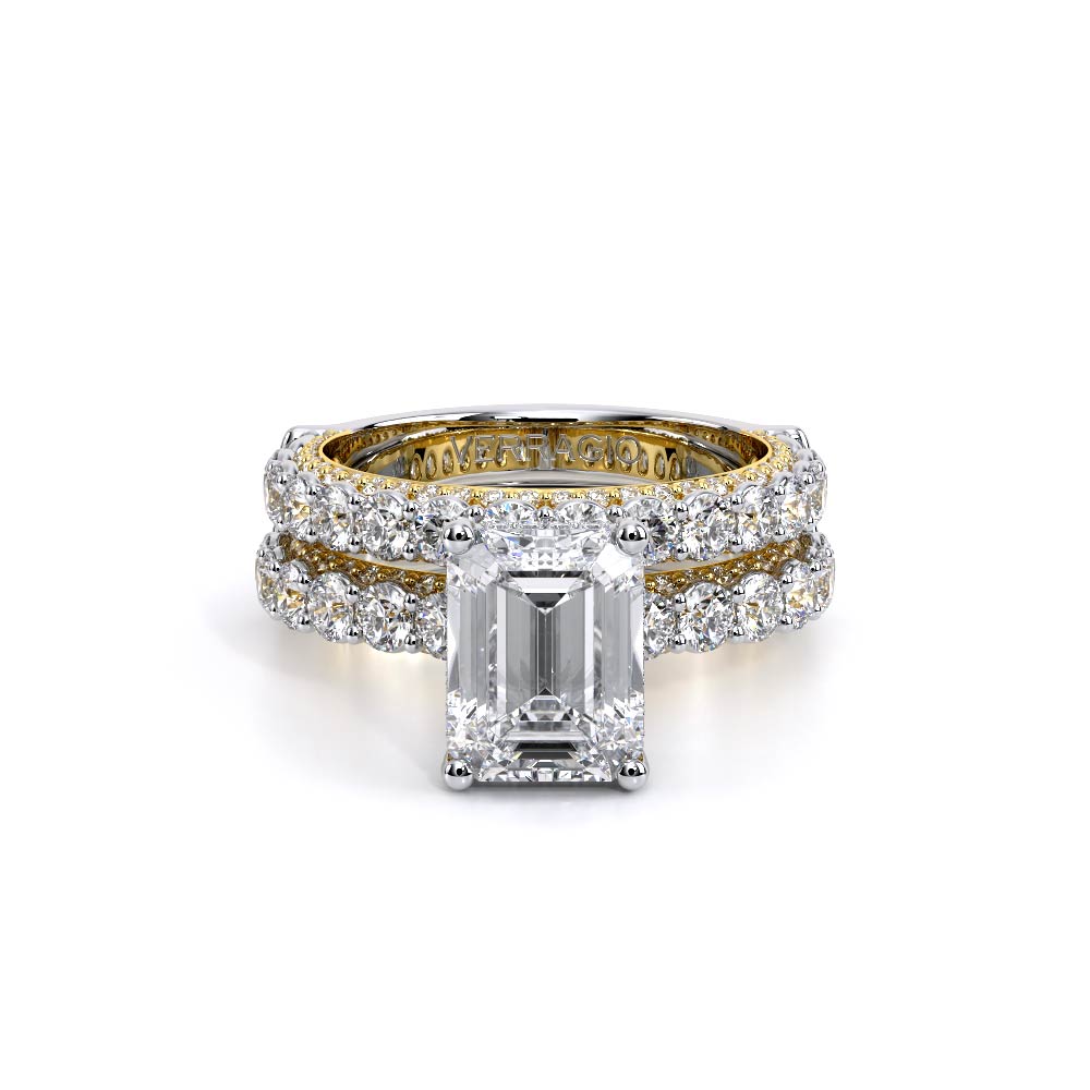 Verragio Pave Emerald Engagement Ring