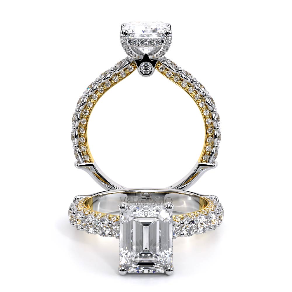 Verragio Pave Emerald Engagement Ring