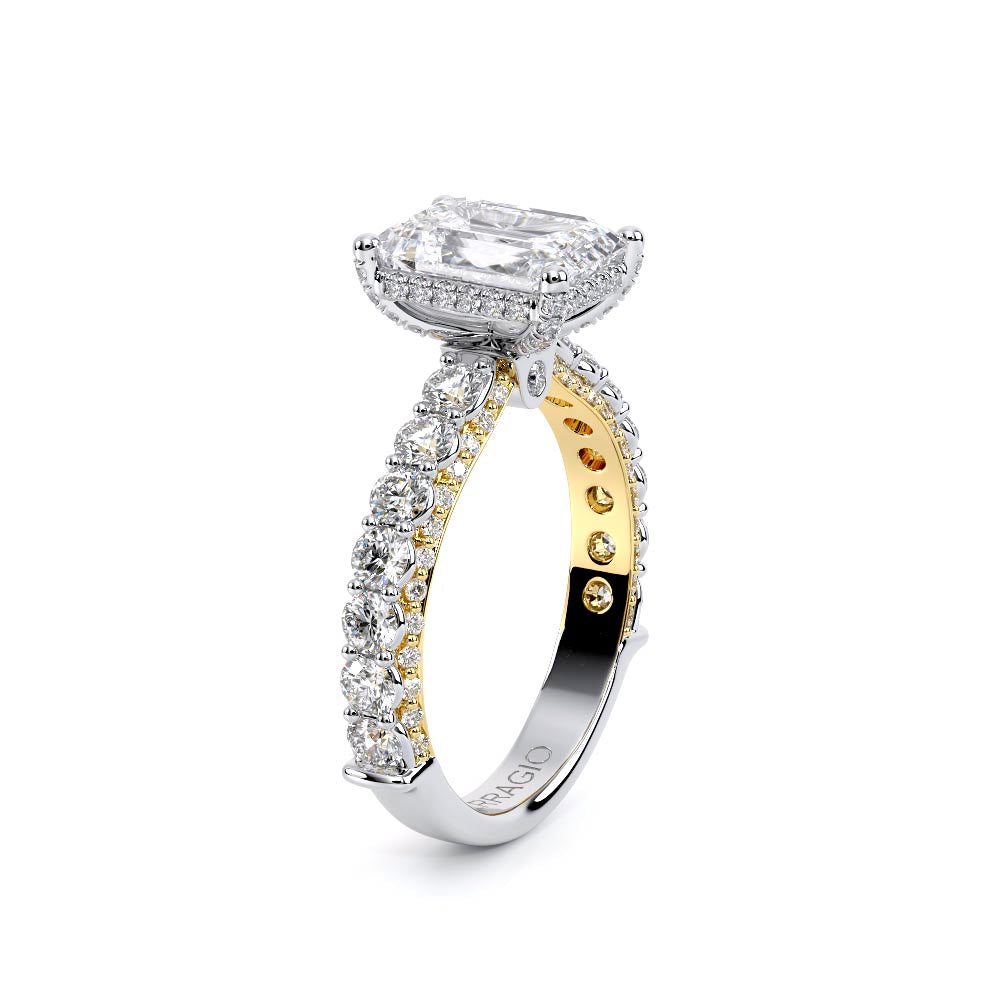 Couture-0489EM25-14K Two Tone Emerald