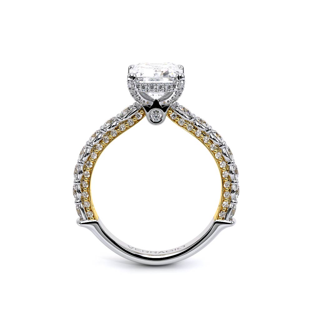 Verragio Pave Emerald Engagement Ring