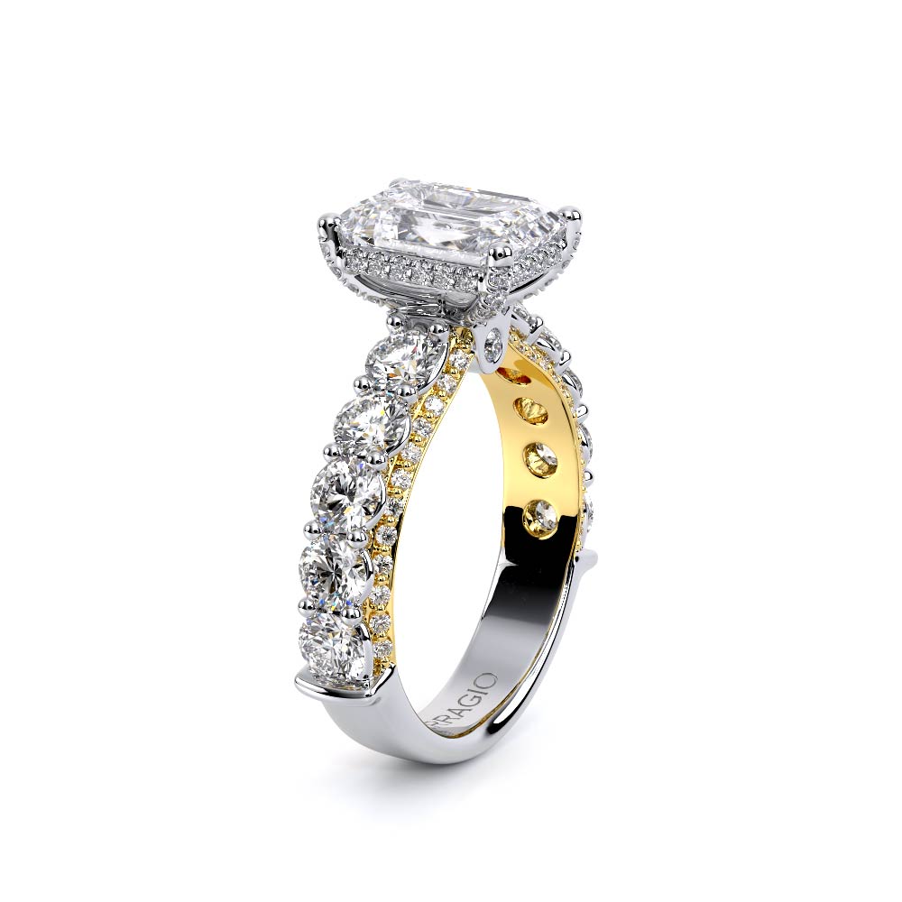 Verragio Pave Emerald Engagement Ring