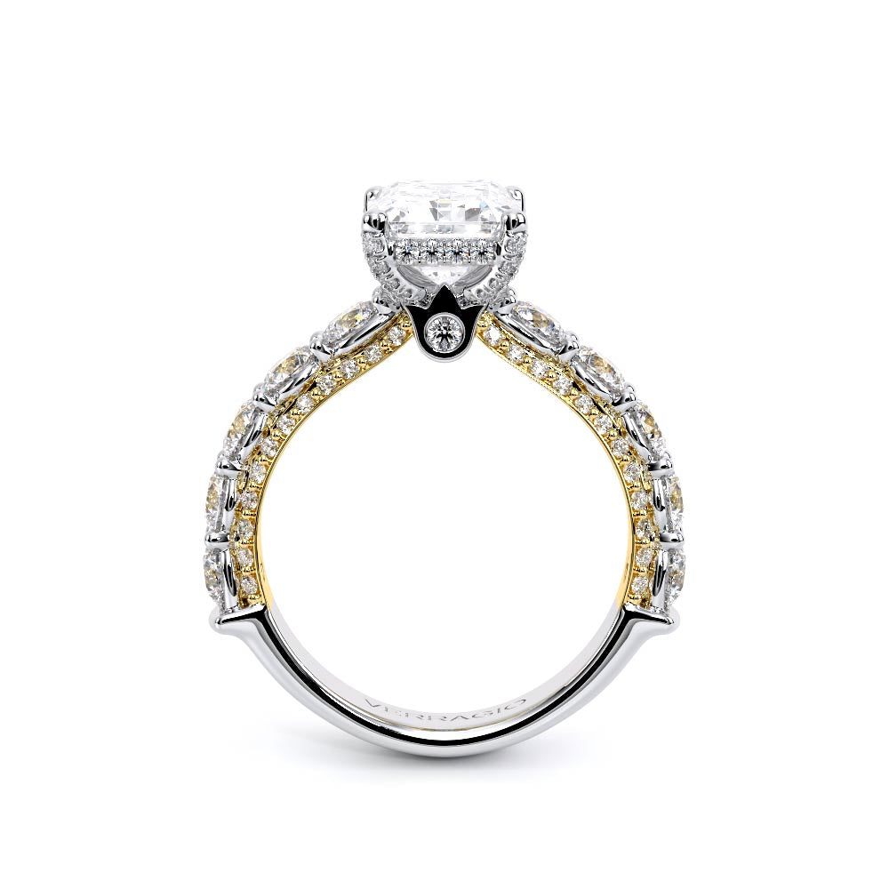 Couture-0489EM34-14K Two Tone Emerald