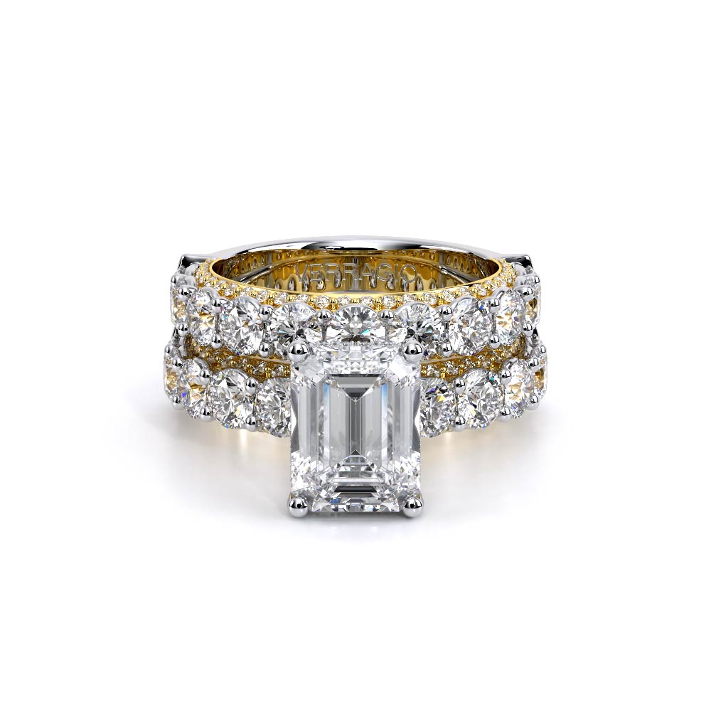 Verragio Pave Emerald Engagement Ring