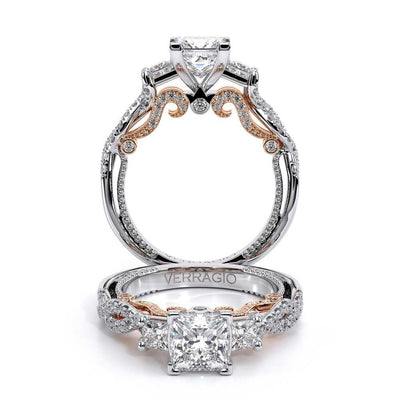 Verragio Three-Stone Princess Engagement Ring