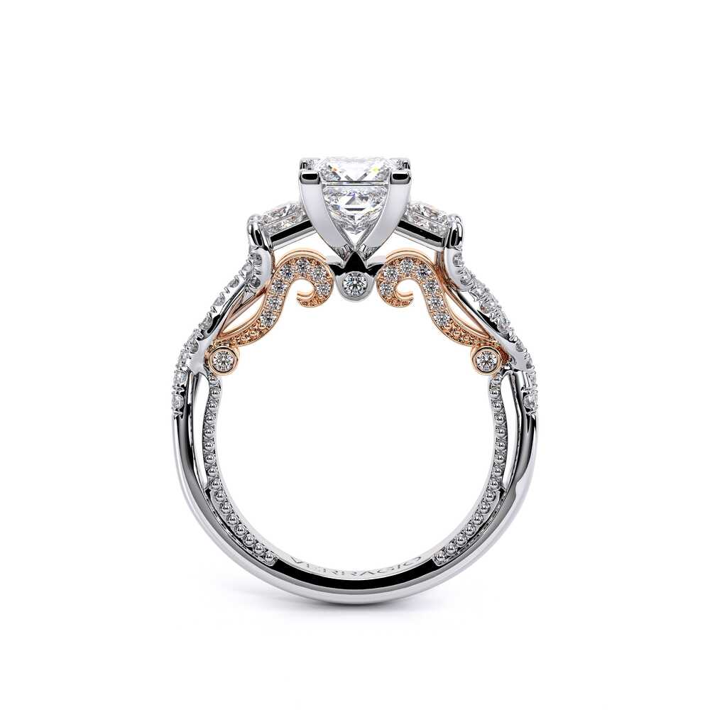 Verragio Three-Stone Princess Engagement Ring