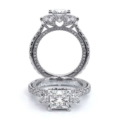 Verragio Three-Stone Princess Engagement Ring