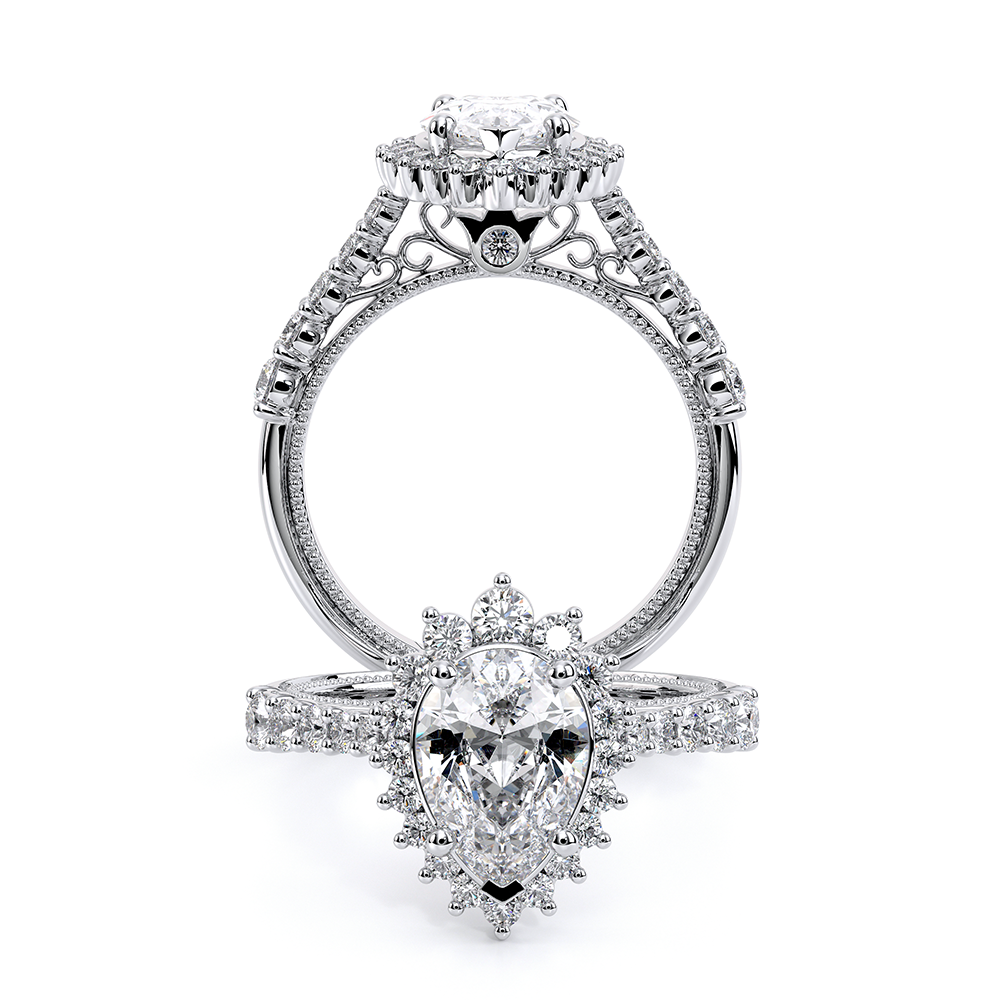 Verragio Halo Pear Engagement Ring