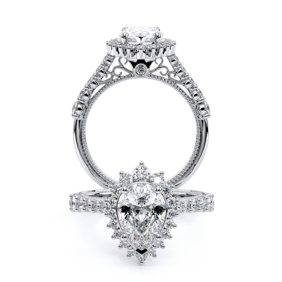 Verragio Halo Pear Engagement Ring