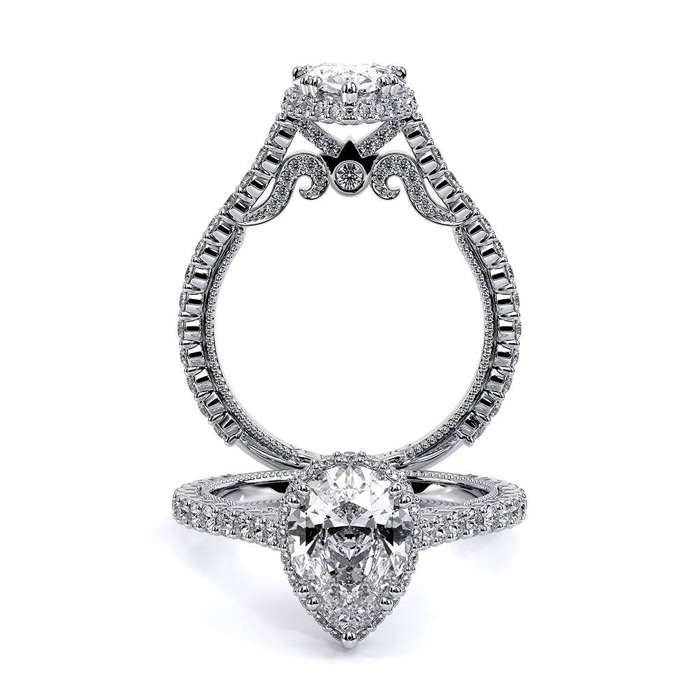 Verragio Halo Pear Engagement Ring