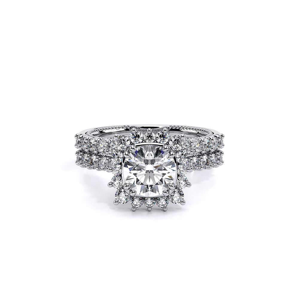 Renaissance-986CU-18K White Gold Cushion