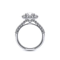 Renaissance-986CU-18K White Gold Cushion