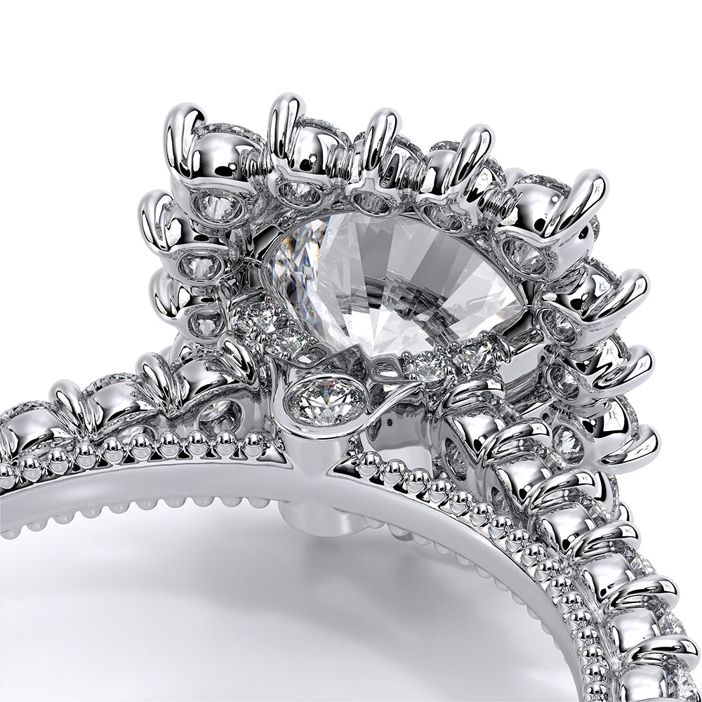 Renaissance-986CU-18K White Gold Cushion