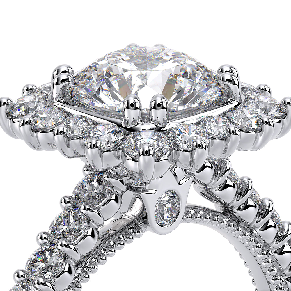 Renaissance-986CU-18K White Gold Cushion