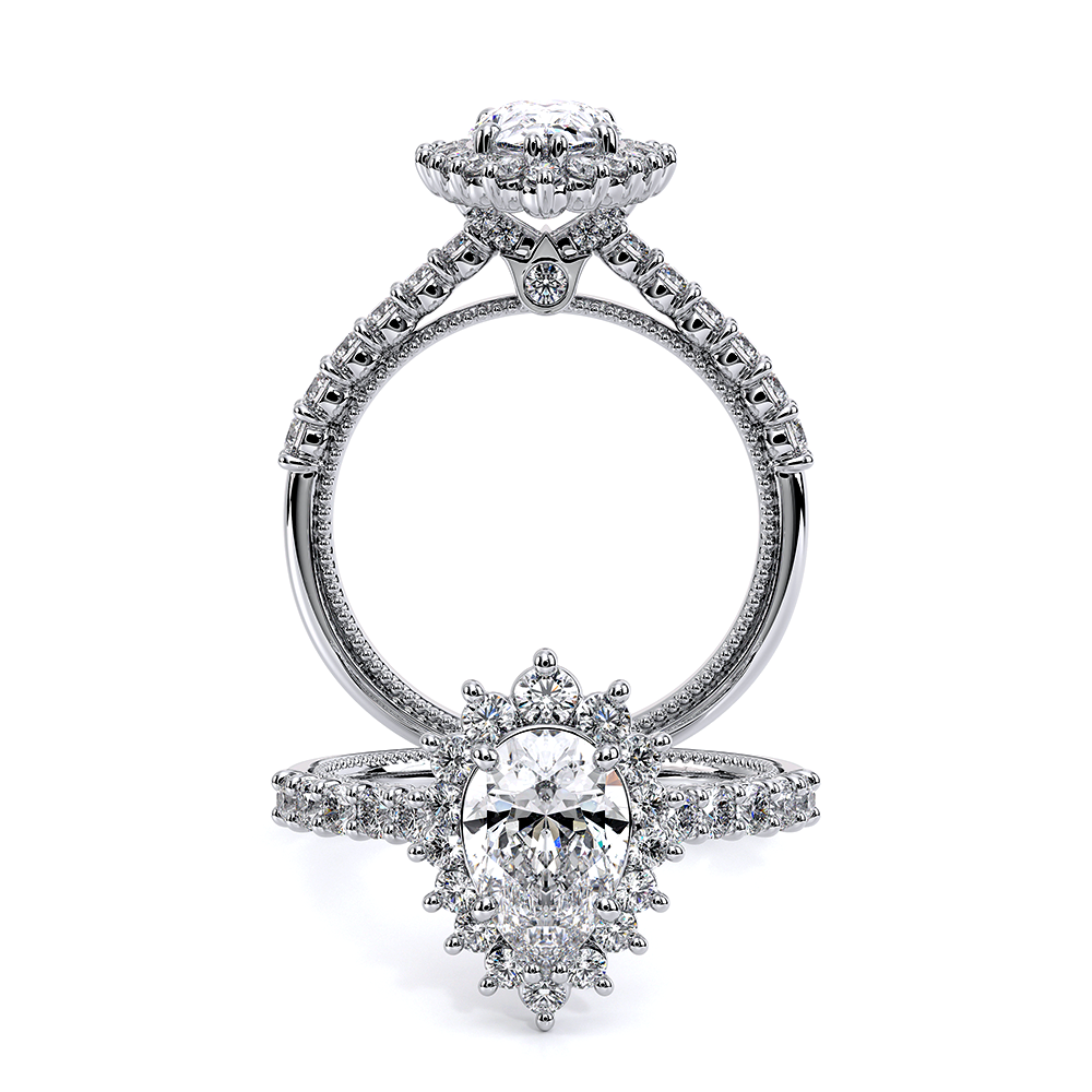 Verragio Halo Pear Engagement Ring